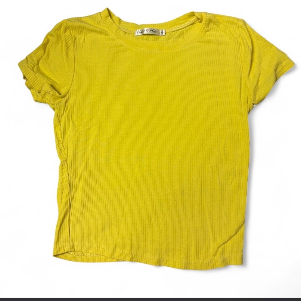 SHEIN Ribbed Crop Top Size Small Fitted Tee -S